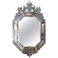 Octagonal Venetian Mirror With Crown 6