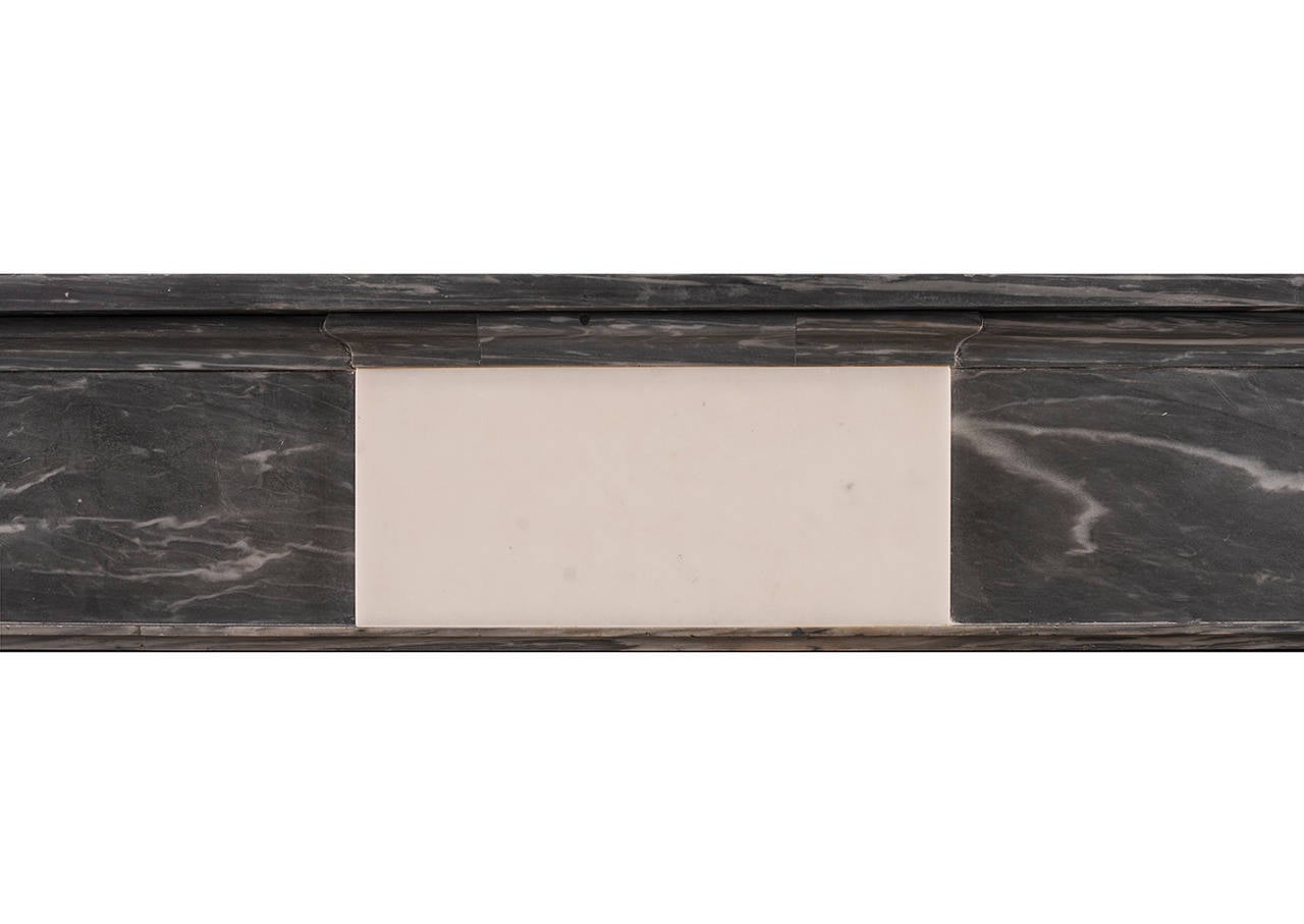 Georgian 18th Century Irish Grey Bardiglio Marble Fireplace Mantel For Sale