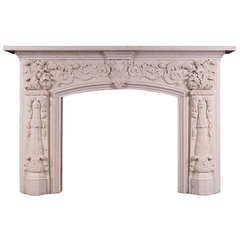 A Regency Statuary White Marble Mantel Piece 6