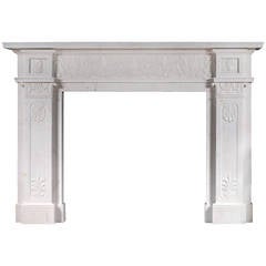 A Regency Chimneypiece mantel in Statuary White Marble