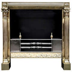 A Period Regency Brass & Steel Register Grate 5