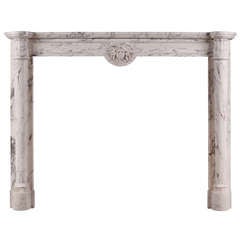 19th Century Veined Statuary Marble Mantel Piece 2