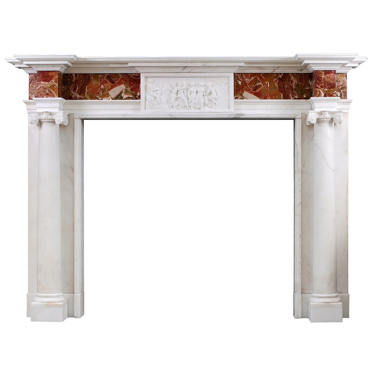 George III Stil Antike Statuary Marmor Kamin Kamin Mantel