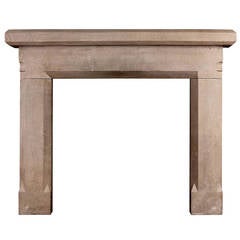 English Stone Fireplace Mantel in the Gothic Style 7