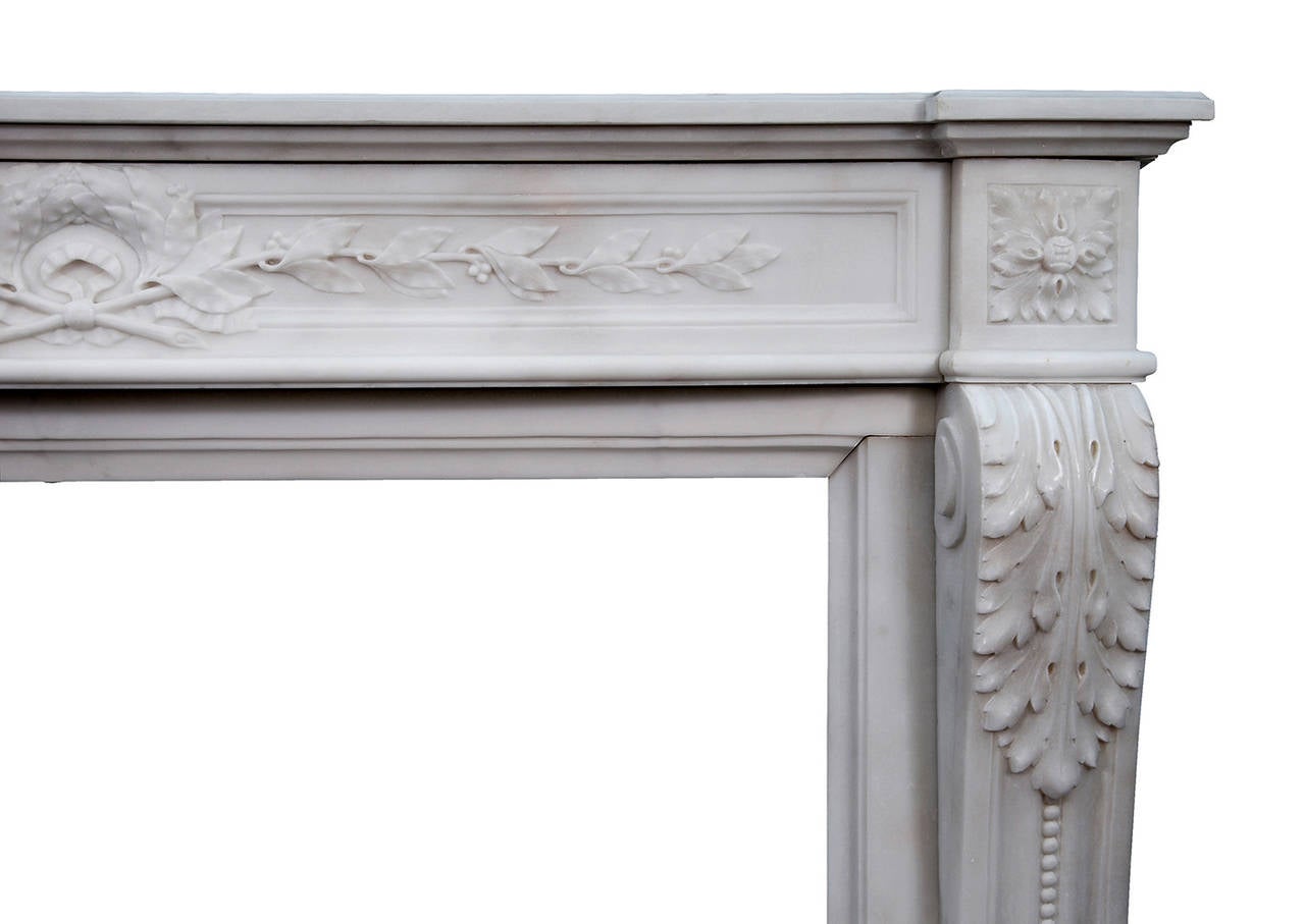 french white marble chimneypiece