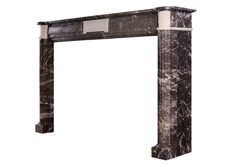 19th Century Large French Louis XVI Style Marble Mantel Piece For Sale