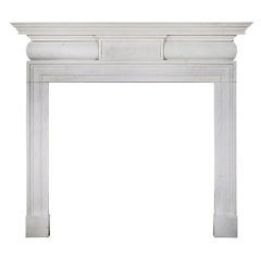 White Marble Chimneypiece Mantel in the Mid-Georgian Style