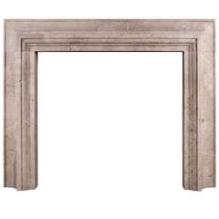Stylish Italian Fireplace in Travertine Stone 9
