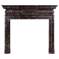 A Georgian Style Marble Chimneypiece in Nero Marquina