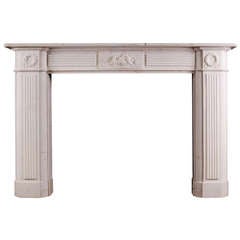 A Period Regency Statuary White Marble Mantel 6