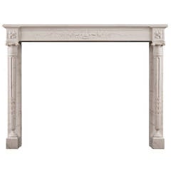 French Louis XVI Statuary Marble Antique Fireplace 11