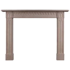 Early 19th Century Limestone Mantel Chimneypiece in the Gothic Manner