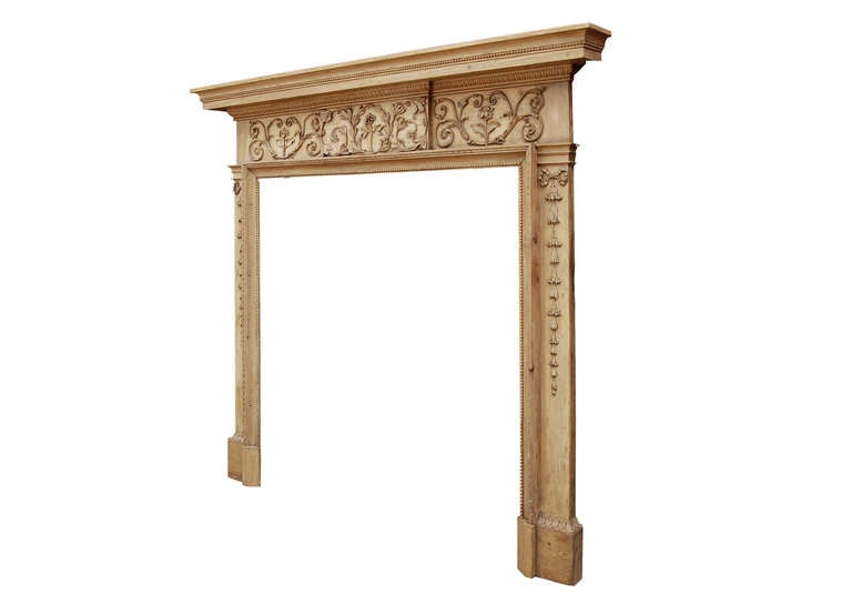 georgian pine amorini fireplace mantel