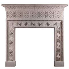 Large Stone Italian Fireplace Mantel in the 18th Century Style