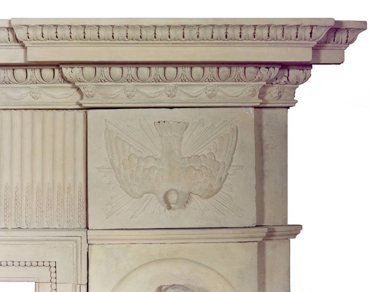 Rare et belle cheminée anglaise en pierre de Coade, vers 1790 Bon état - En vente à London, GB