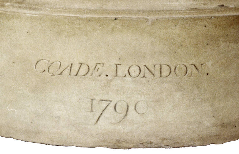 Georgian Rare and Beautiful English Coade Stone Fireplace Mantel, circa 1790 For Sale