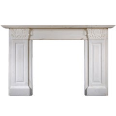 Statuary Regency Marble Fireplace in the Manner of Thomas Hope