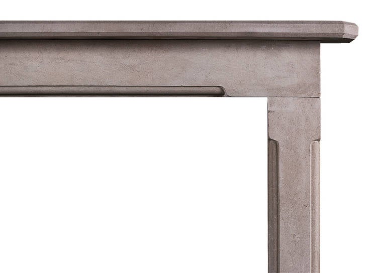 Simple English Fireplace Mantel in Portland Limestone