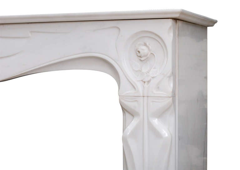 art nouveau fireplace surround