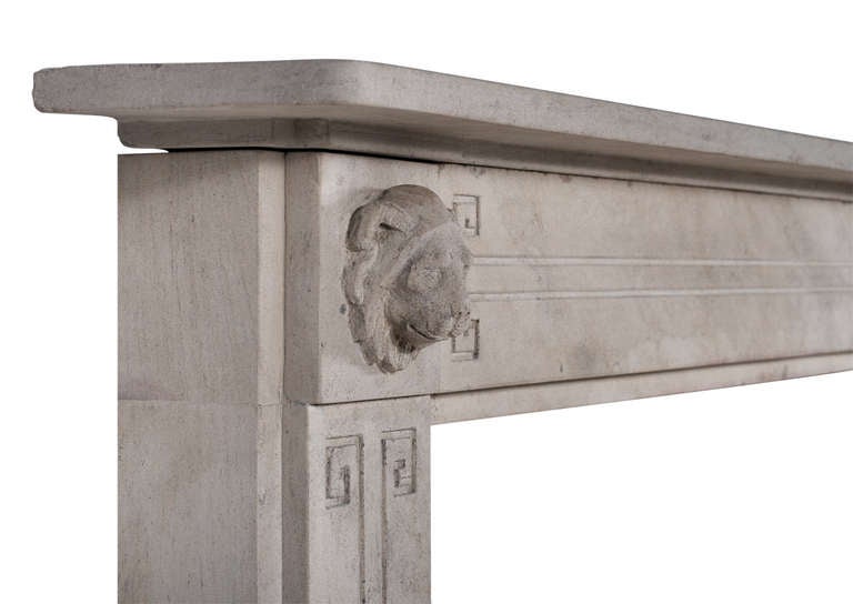 British 19th Century Regency Limestone Mantelpiece For Sale