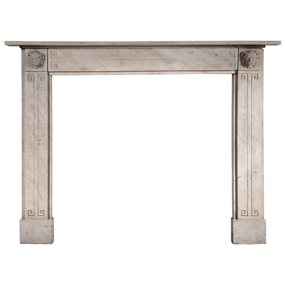 19th Century Regency Limestone Mantelpiece For Sale