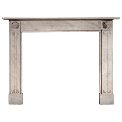 Antique 19th Century Regency Limestone Mantelpiece