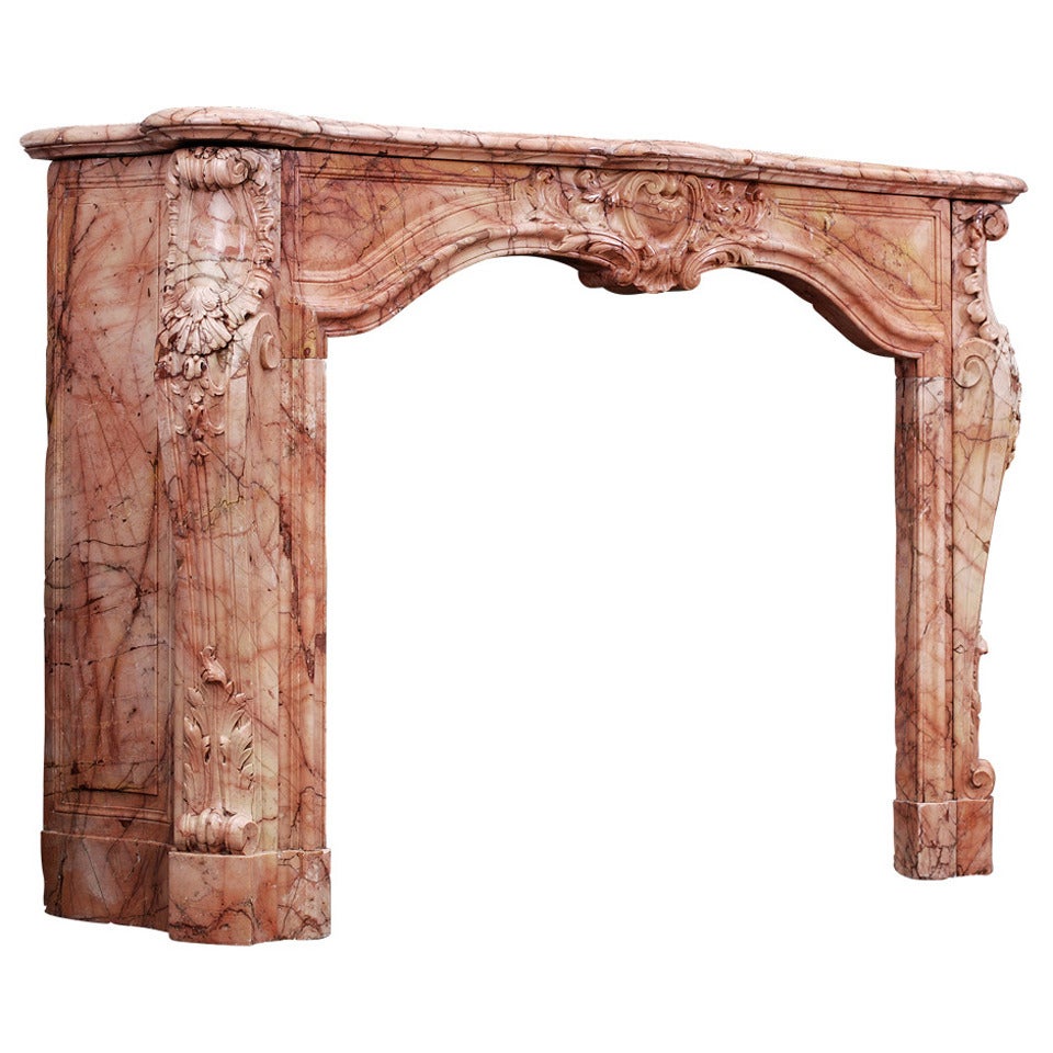 French Louis XIV/XV Transitional Chimneypiece
