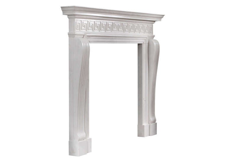 Regency Style White Marble Chimneypiece In Good Condition In London, GB