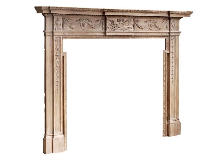 19th Century English Wood Mantelpiece in the Georgian Style In Good Condition In London, GB