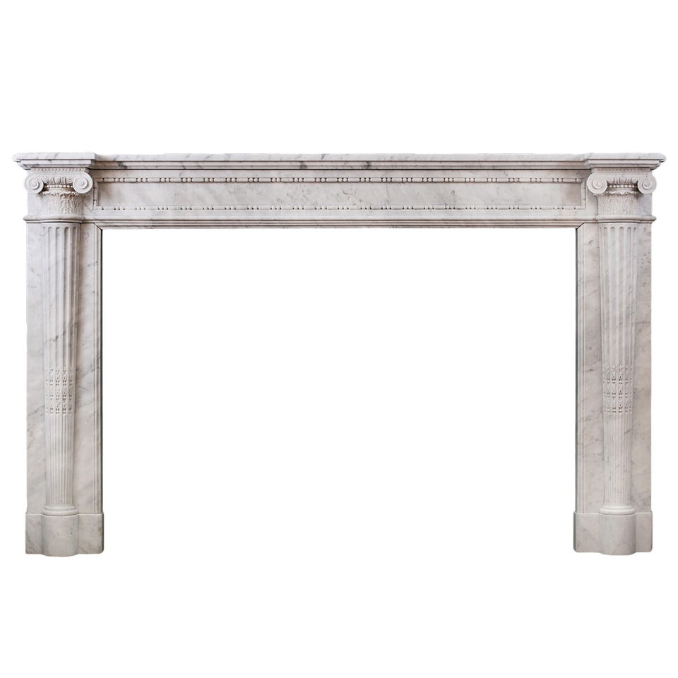 Early 19th Century Louis XVI Style Marble Fireplace