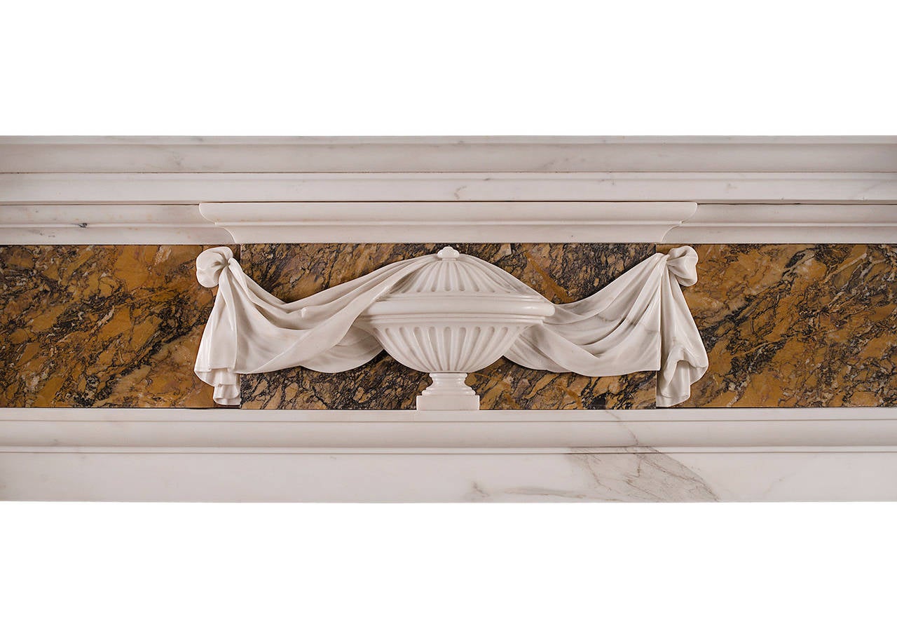 statuary and sienna marble georgian chimneypiece