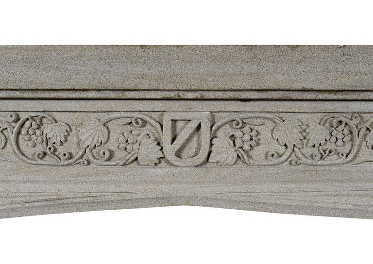 British English Stone Mantel in the Gothic Style