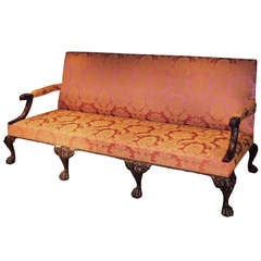 George II Revival Mahogany Settee 7