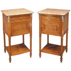Pair of French Satinwood Bedside Cabinets 8