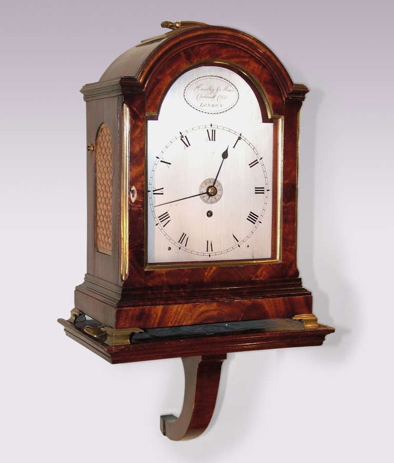 English 19th Century Regency Mahogany Bracket Clock