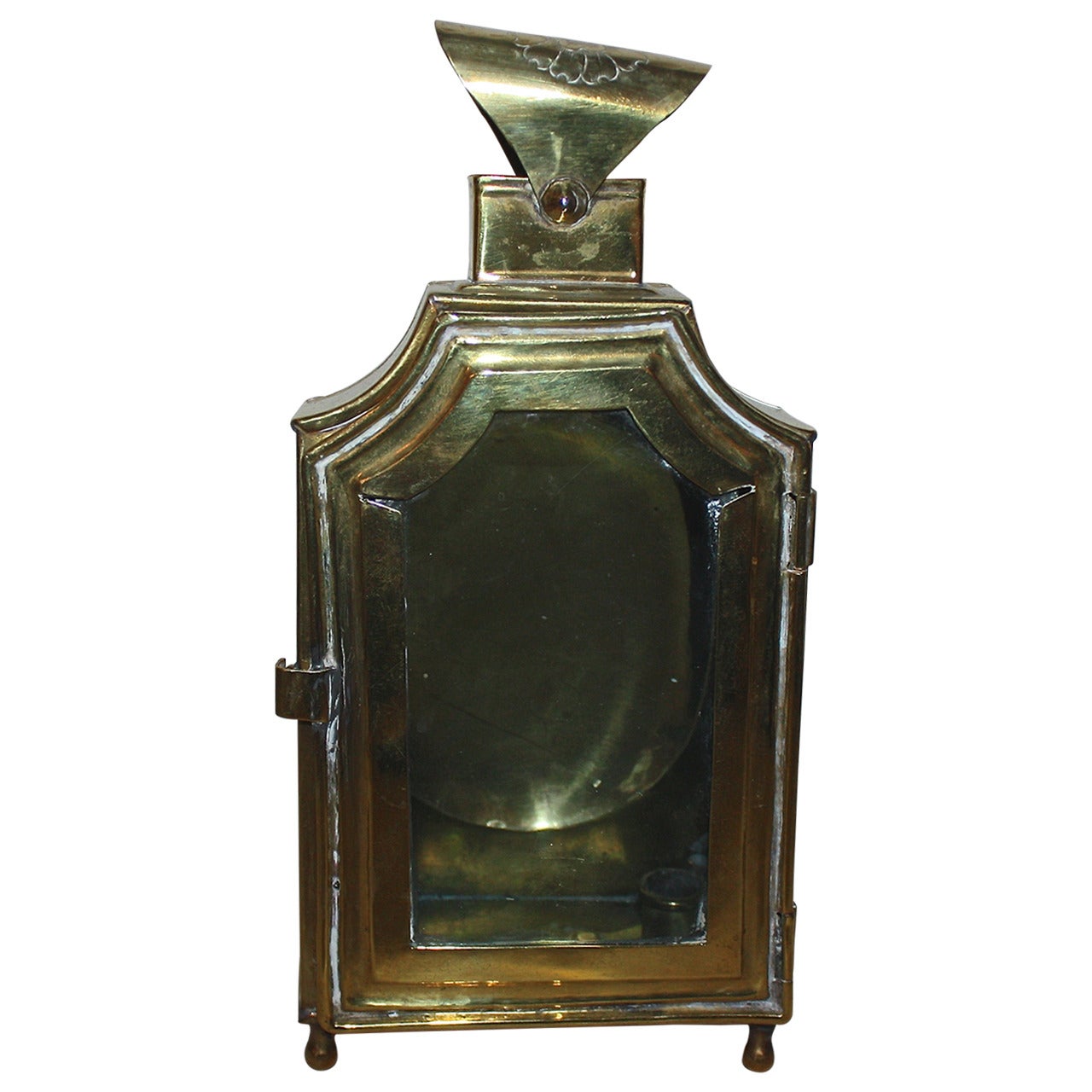 18th Century Rococo Brass Lantern For Sale