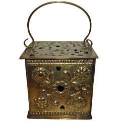18th Century Rococo Brass Footwarmer