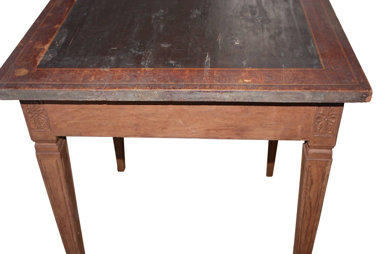 Painted 19th Century Gustavian Side Table or Small Writing Desk
