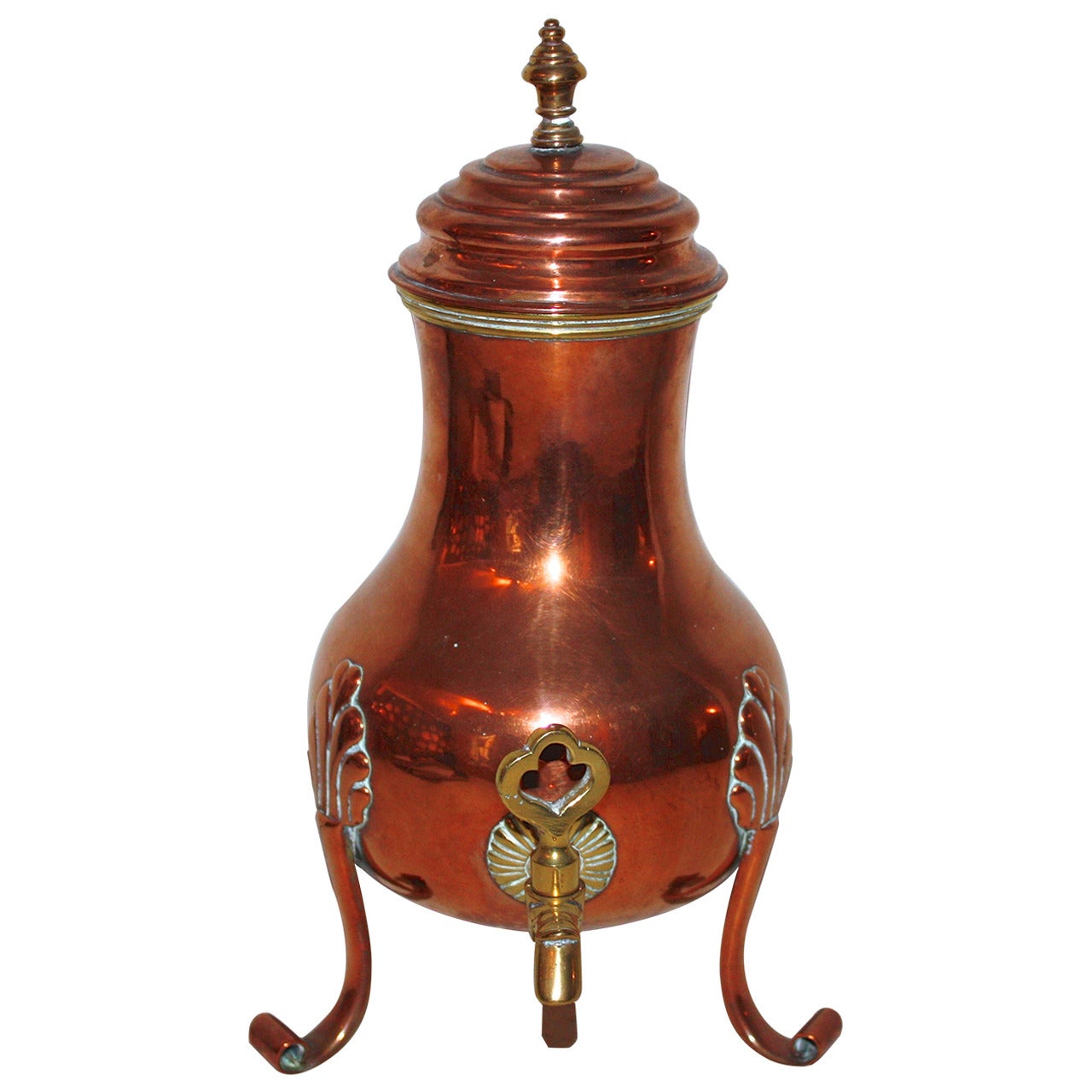 18th Century Rococo Copper Samovar For Sale