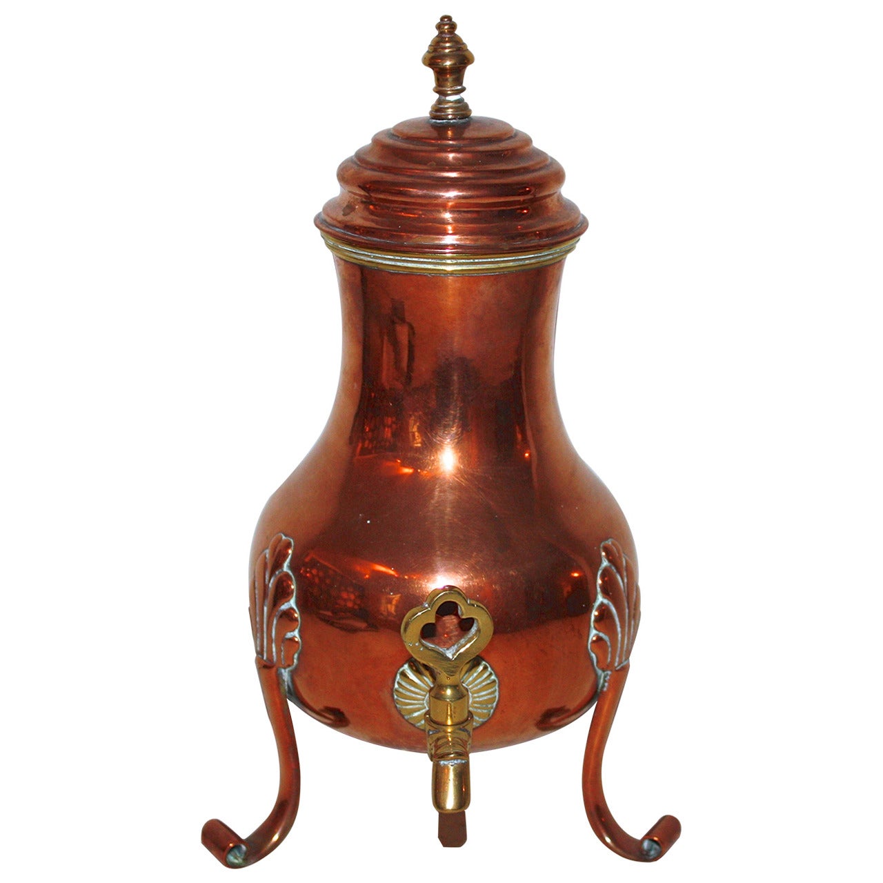 Rokoko-Samovar aus Kupfer, 18. Jahrhundert im Angebot