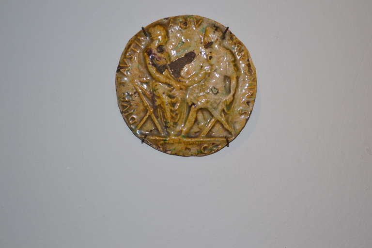 Plaquette romaine du 19ème siècle avec Faustina et Antoninus Pius Bon état - En vente à Copenhagen, K