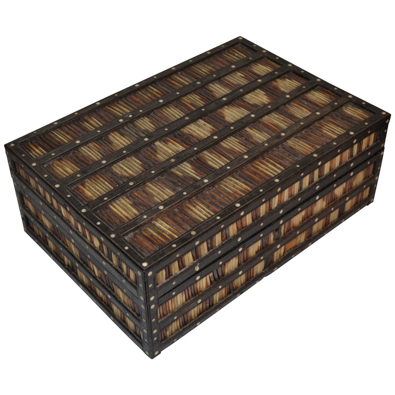 19th Century Anglo-Indian Porcupine Quill Box
