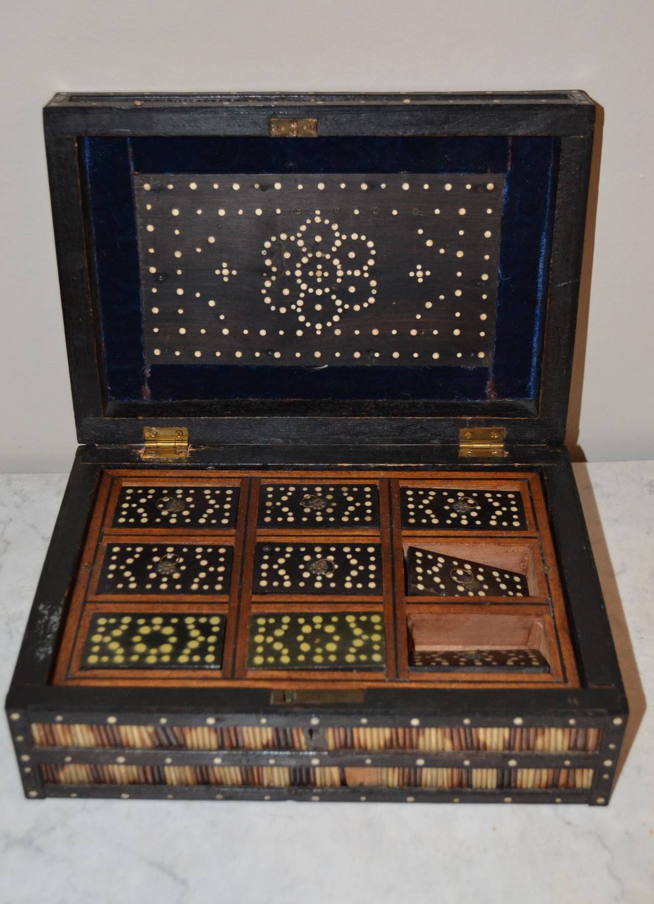 19th Century Anglo-Indian Porcupine Quill Box In Good Condition In Copenhagen, K