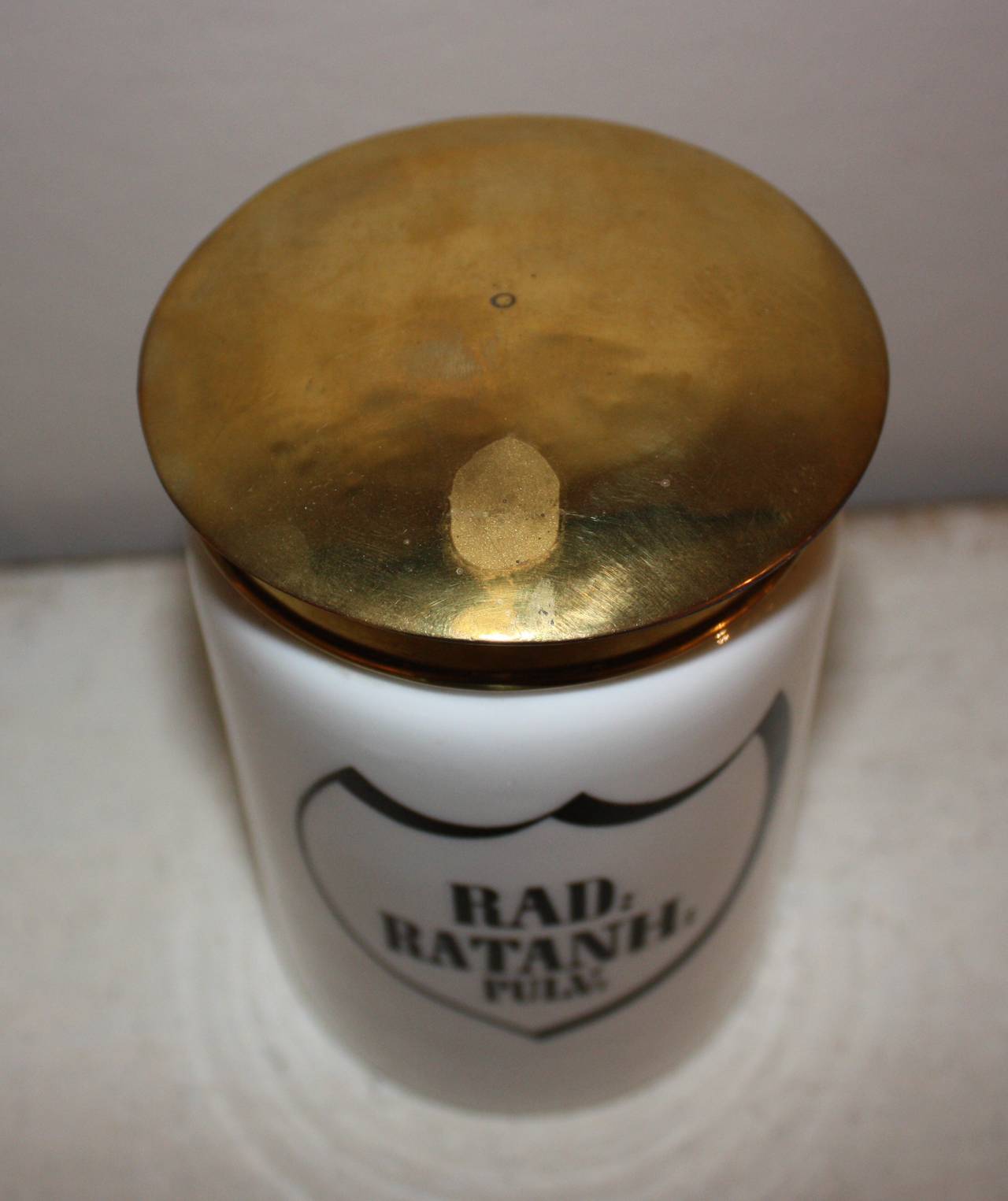 Brass 19th Century Apothecary Jar by Royal Copenhagen