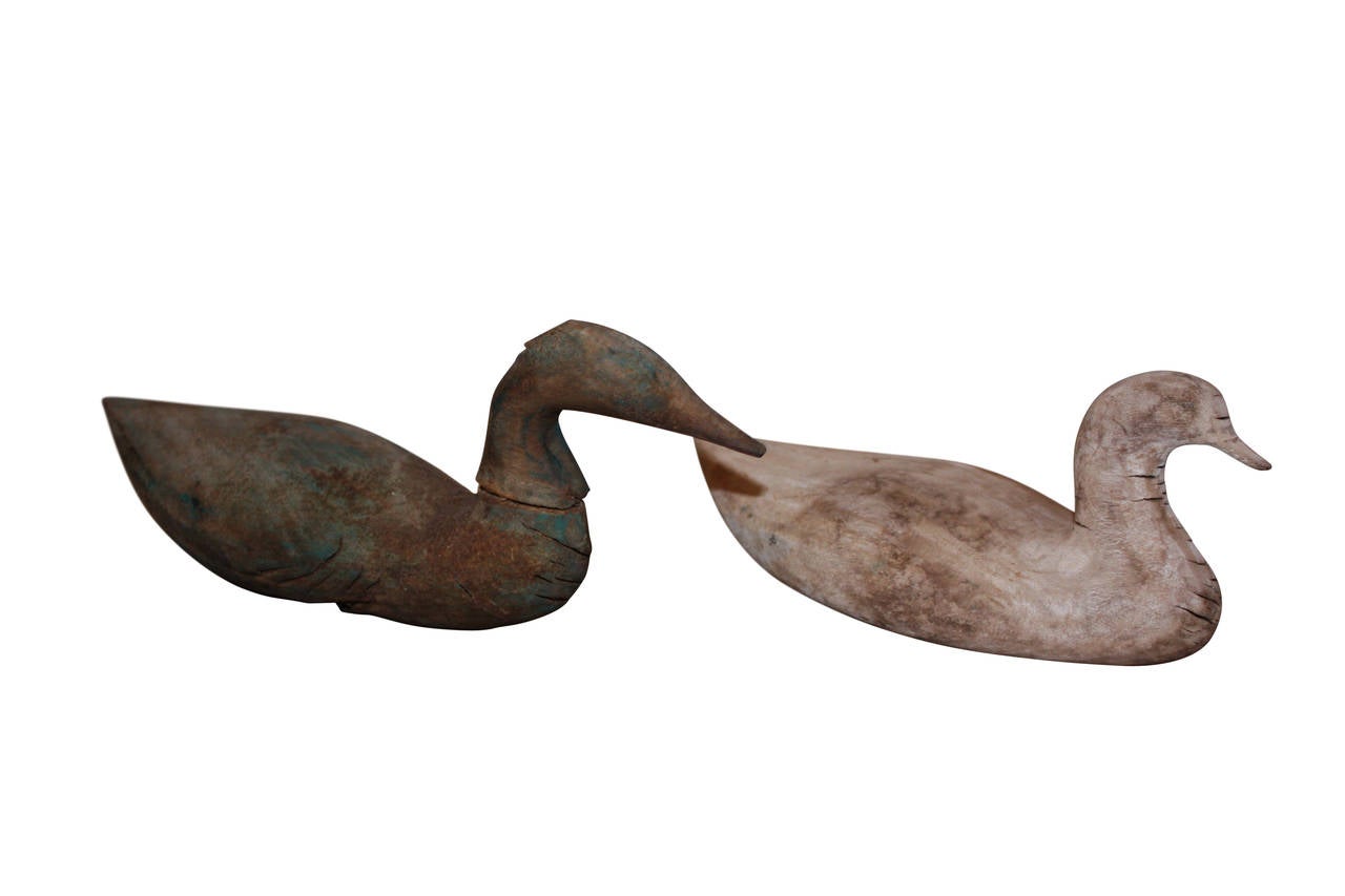 Pair of 19th Century Folk Art Decoy Ducks