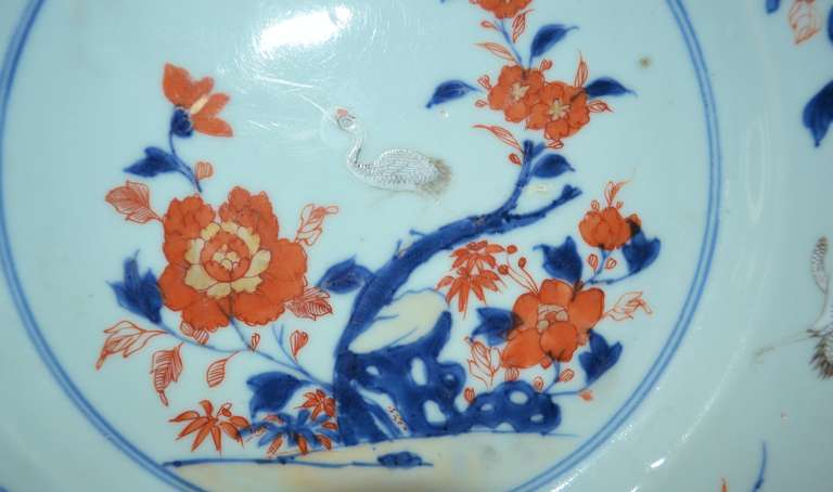 18th. Century Chinese Kangxi Plate with Protrusive Herons 2
