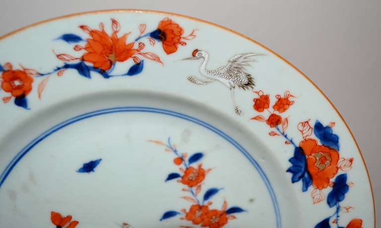 18th. Century Chinese Kangxi Plate with Protrusive Herons 3