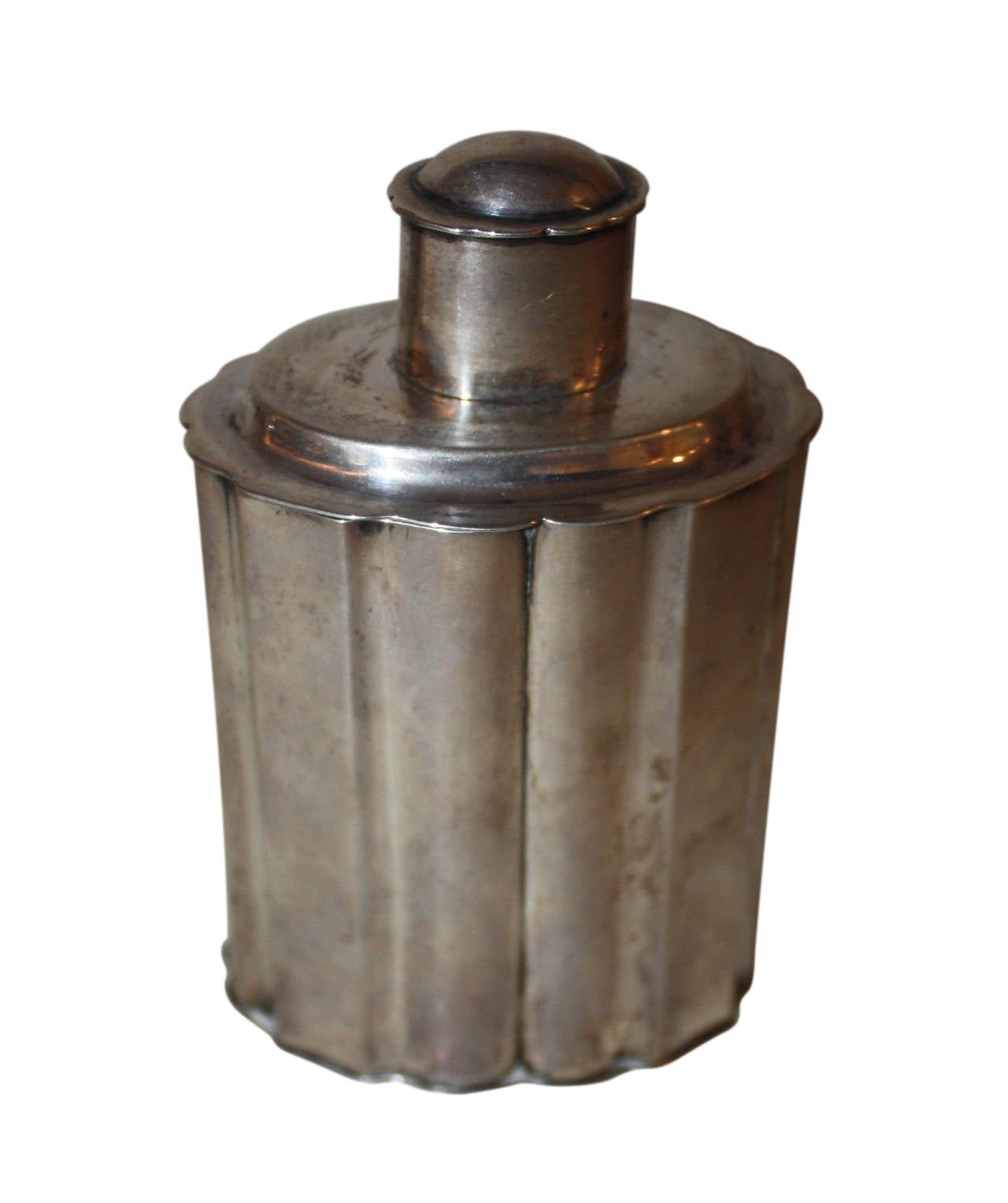 Danish Baroque Silver Tea Caddy For Sale 5
