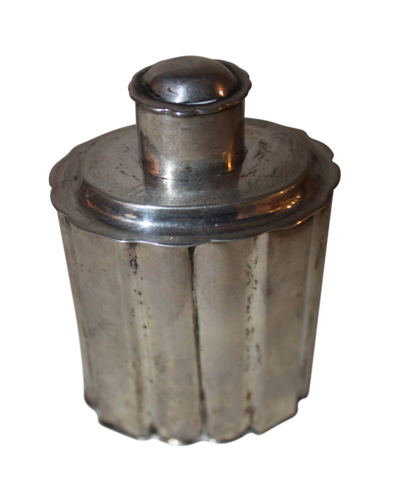 Danish Baroque Silver Tea Caddy For Sale 6