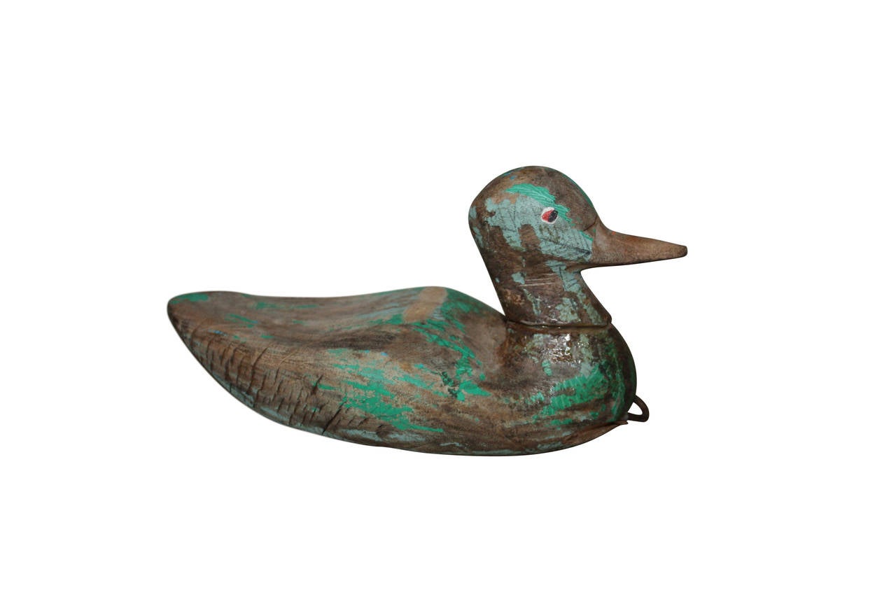 Very nice folk art decoy duck.